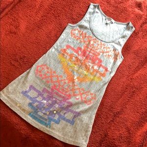 Tank top with sequins